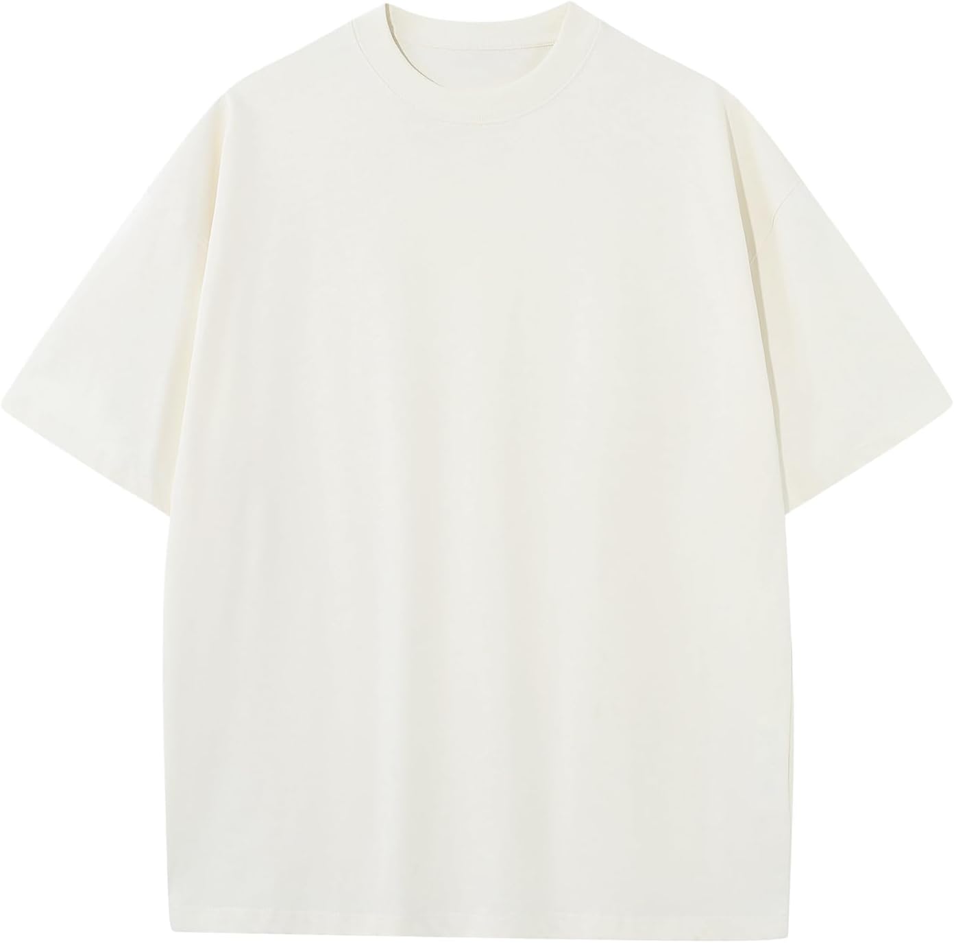 41-5CBHaiAL._AC_SL1500_.jpg MenCotton T-Shirts Oversized Unisex Short Sleeve Crew Neck Loose Basic Tops Solid Athletic Tee - Image 1