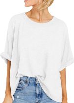 Womens  T Shirts Short Sleeve Loose Casual Tops Summer Basic Tees | Crew Neck,Boyfriend Shirt,Casual Tops,Maternity Clothes