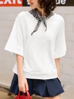 Womens  Tshirts Half Sleeve Tops Casual  Tee Shirts | 3/4 Length, Loose Fit, Baggy, Crew Neck, Cute, Basic Tees, Summer, Fall, Going Out - Image 2