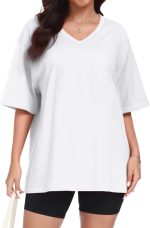 Oversized Tshirts for Women Graphic V Neck Summer Short Sleeve Loose Tees |  Oversized Graphic Casual Basic Tops Cute Tshirts Summer Daily Fit 2026 - Image 2