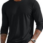 Men Pure Cotton Long Sleeve Crew Tee