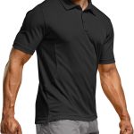 Men T-Shirts, Tactical Short Sve Golf Performance T-Shirts, Lightweight  UPF 50+ Pique