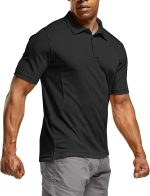 Men T-Shirts, Tactical Short Sve Golf Performance T-Shirts, Lightweight  UPF 50+ Pique