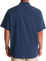 Cuban Linen T-Shirts for Men Short Sleeve Button Down T-Shirt Cotton Summer Beach Camp Vacation Hawaiian T-Shirts - Image 2