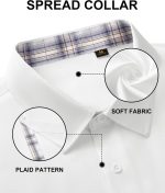 Mens Linen T-Shirts Summer Short Sve Button Down Beach Vacation Wedding T-Shirt Tops with Pocket - Image 2