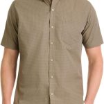 MenWrinkle Free Short Sleeve Button Down Check T-Shirt