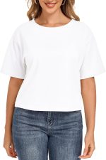 s for Women  Tshirts Short Sleeve Crew Neck Casual Loose Summer Cropped T Shirts for Women